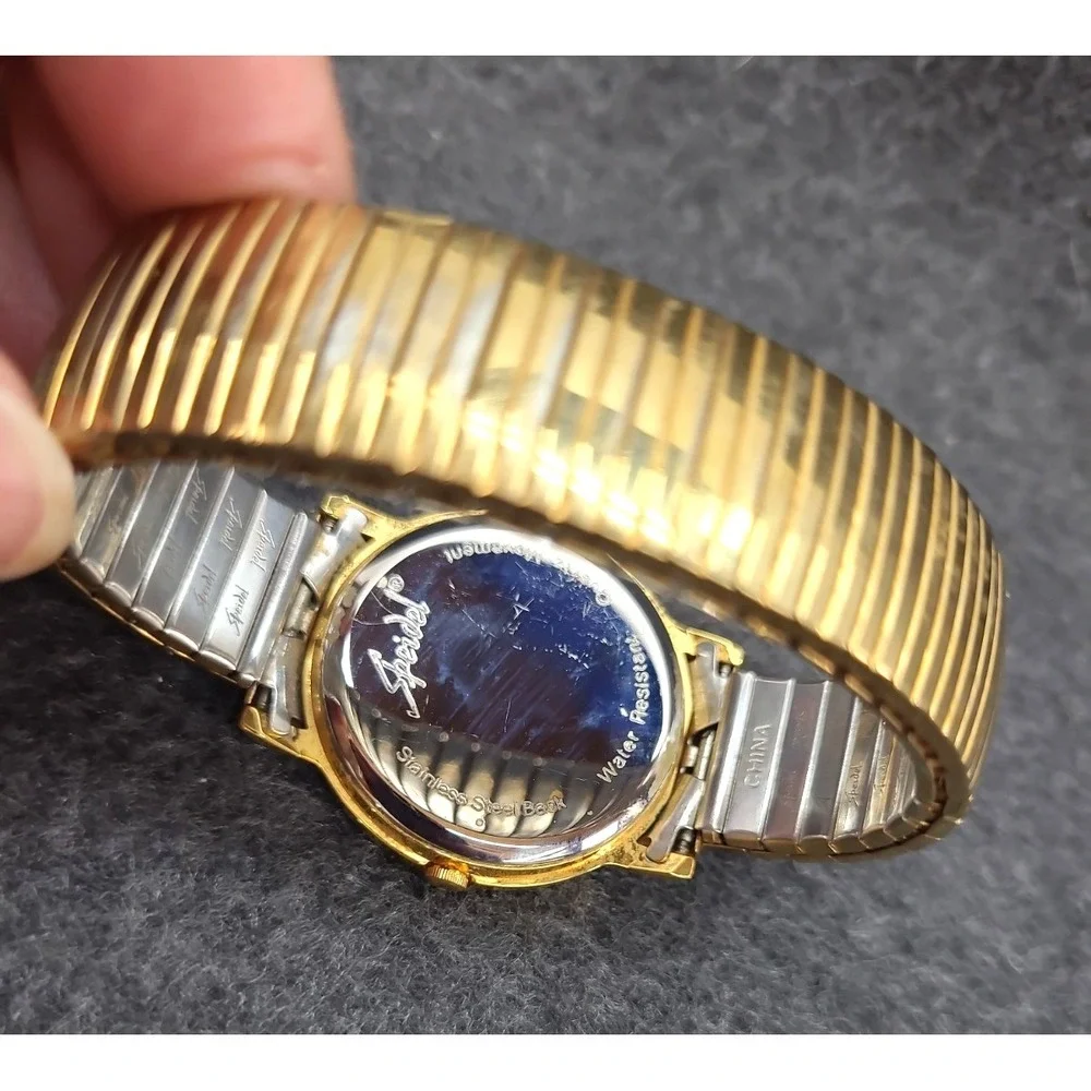 Vintage Speidel Watch Goldtone Quartz 6